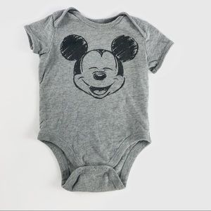 Grey “Mickey mouse” onesie